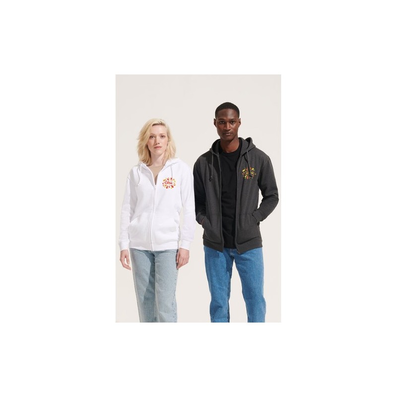 Veste Zippée Éco-responsable Unisexe Personnalisée - CARTER Taille textile : M Couleurs : anthracite chiné goodies personnalisé 