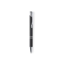 Stylo personnalisé publicitaire - Zromen Matières : caoutchouc Couleurs : noir