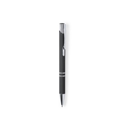 Stylo personnalisé publicitaire - Zromen Matières : caoutchouc Couleurs : noir