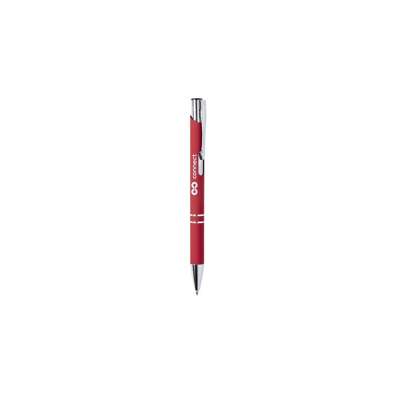 Stylo personnalisé publicitaire - Zromen Matières : caoutchouc Couleurs : noir personnalisation rapide en France