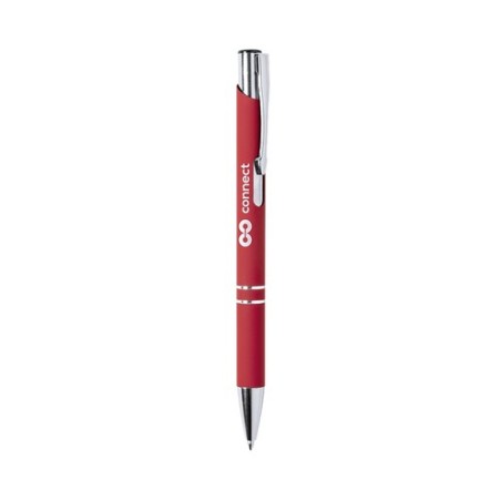 Stylo personnalisé publicitaire - Zromen Matières : caoutchouc Couleurs : noir personnalisation rapide en France
