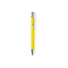 Stylo personnalisé publicitaire - Zromen Matières : caoutchouc Couleurs : jaune marquage laser ultra précis