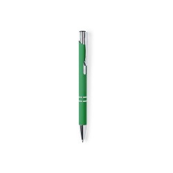 Stylo personnalisé publicitaire - Zromen Matières : caoutchouc Couleurs : vert impression haute définition