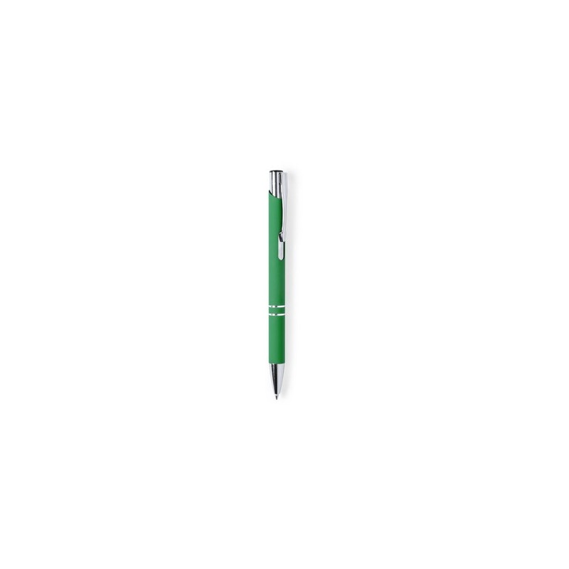 Stylo personnalisé publicitaire - Zromen Matières : caoutchouc Couleurs : vert impression haute définition