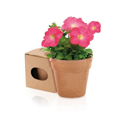 Pot de Fleurs Pratique et Biodégradable Personnalisé - Advert Couleurs : naturel personnalisable avec votre logo