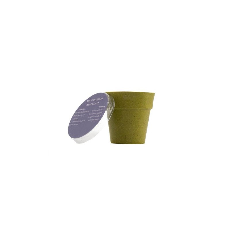 Pot de Fleurs Pratique et Biodégradable Personnalisé - Advert Couleurs : naturel accessoire événementiel unique