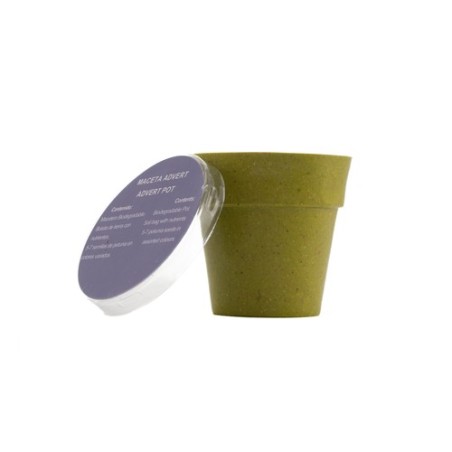 Pot de Fleurs Pratique et Biodégradable Personnalisé - Advert Couleurs : naturel accessoire événementiel unique