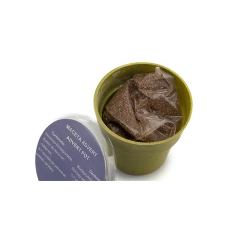 Pot de Fleurs Pratique et Biodégradable Personnalisé - Advert Couleurs : naturel objet publicitaire robuste