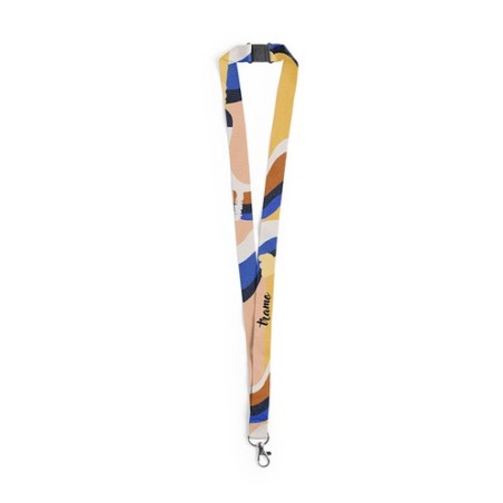 Lanyard Publicitaire Sécurisé Accessoire Kappin Matières : polyester Couleurs : bleu objet promo petit budget