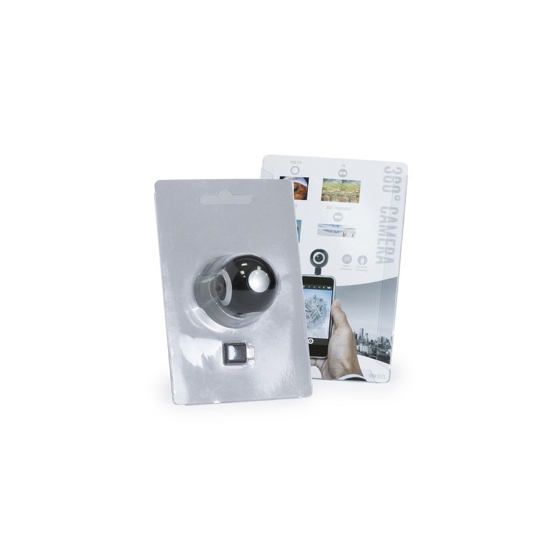 Caméra 360° Personnalisée Haute Définition Ribben Couleurs : noir cadeau collaborateur premium