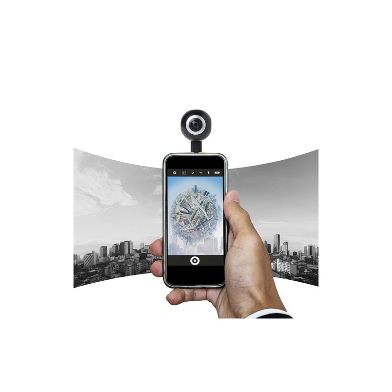 Caméra 360° Personnalisée Haute Définition Ribben Couleurs : blanc marquage laser ultra précis