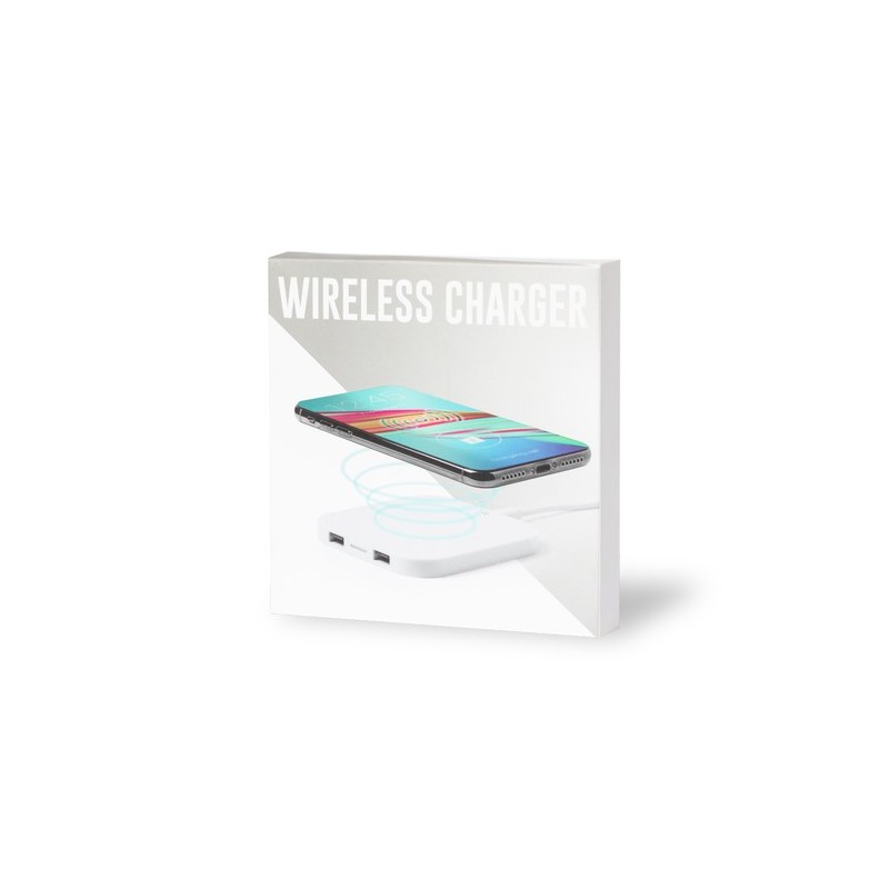 Chargeur Sans Fil Personnalisé Élégant Puissant Pas Cher Donson Couleurs : blanc goodies publicitaire événementiel