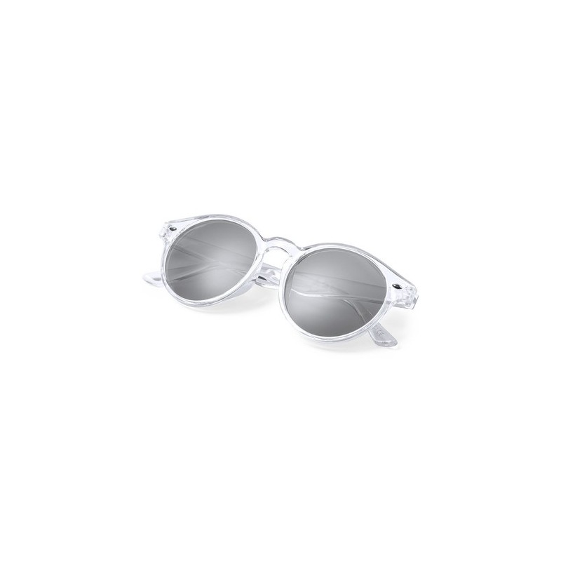 Lunettes de Soleil Personnalisées UV400 Éco-responsables - Nixtu Couleurs : bleu marquage couleur éclatante