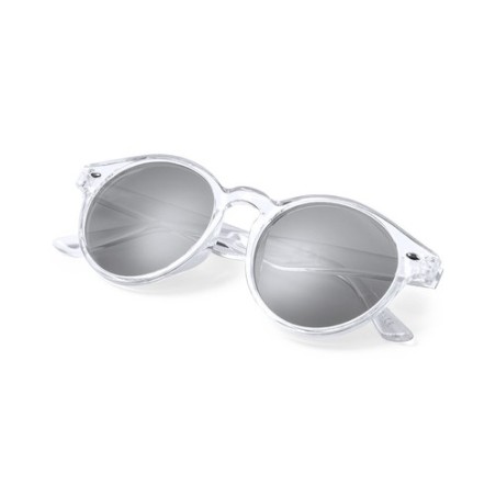 Lunettes de Soleil Personnalisées UV400 Éco-responsables - Nixtu Couleurs : bleu marquage couleur éclatante