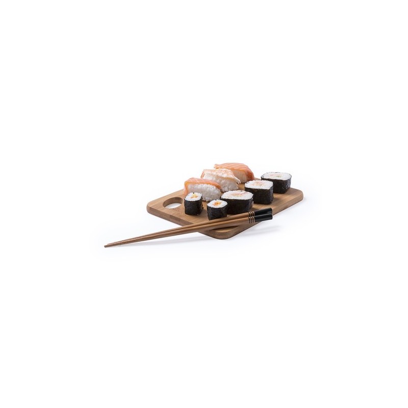 Set Chic Personnalisé d'Ustensiles de Cuisine Baguettes Nesty Matières : bambou Couleurs : noir cadeau collaborateur premium