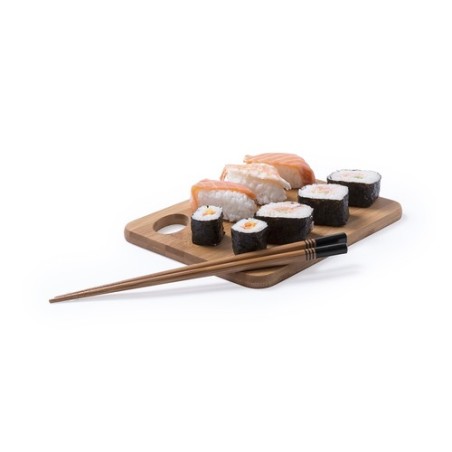Set Chic Personnalisé d'Ustensiles de Cuisine Baguettes Nesty Matières : bambou Couleurs : noir cadeau collaborateur premium