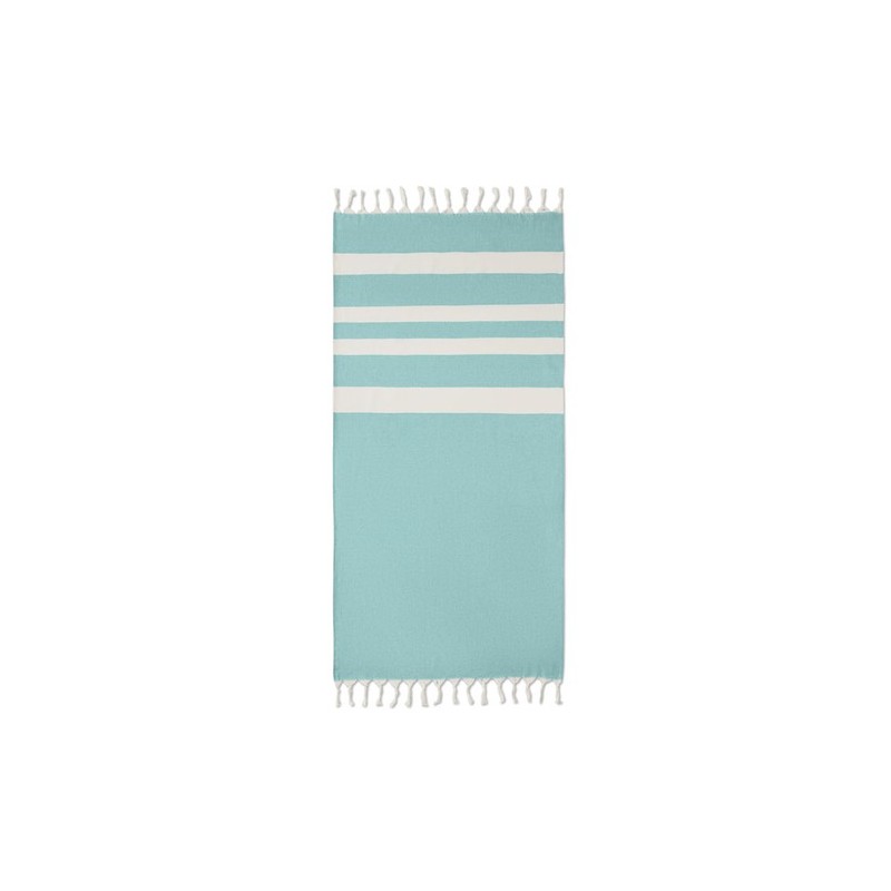 Fouta  et élégante personnalisée 140 gr/m² AGOURA Matières : coton recyclé Couleurs : turquoise