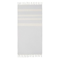 Fouta  et élégante personnalisée 140 gr/m² AGOURA Matières : coton recyclé Couleurs : gris impression haute définition