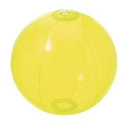 Ballon de plage personnalisable  Nemon Matières : PVC Couleurs : jaune translucide impression haute définition