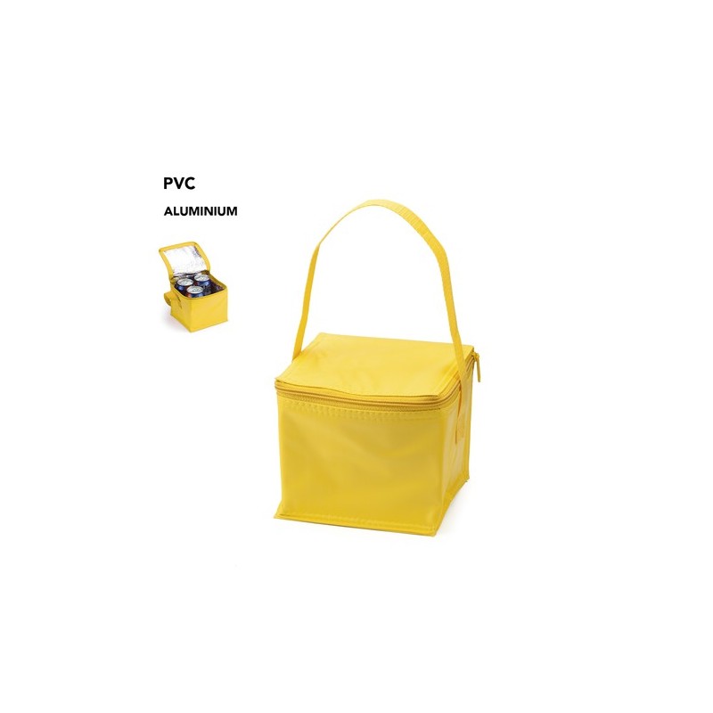 Glacière personnalisée  - Tivex Matières : aluminium Couleurs : jaune marquage laser ultra précis