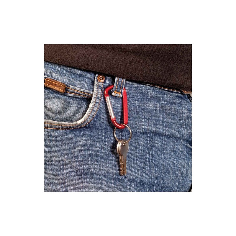 Mousqueton en Aluminium Personnalisé Idéal pour vos Clés - Zoko Matières : aluminium Couleurs : rouge cadeau collaborateur premi