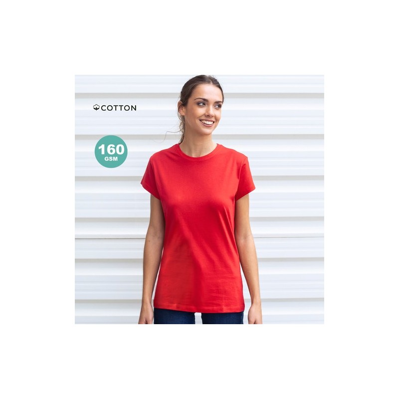T-Shirt Femme Personnalisé 100% Coton Confort Optimal Seiyo Matières : coton Taille textile : XXL Couleurs : rose cadeau affaire
