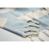 Fouta  et élégante personnalisée 140 gr/m² AGOURA Matières : coton recyclé Couleurs : bleu goodies publicitaire durable