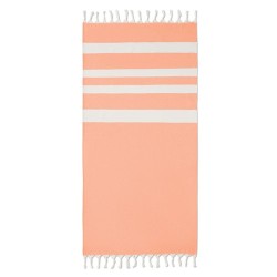 Fouta  et élégante personnalisée 140 gr/m² AGOURA Matières : coton recyclé Couleurs : orange goodies publicitaire événementiel