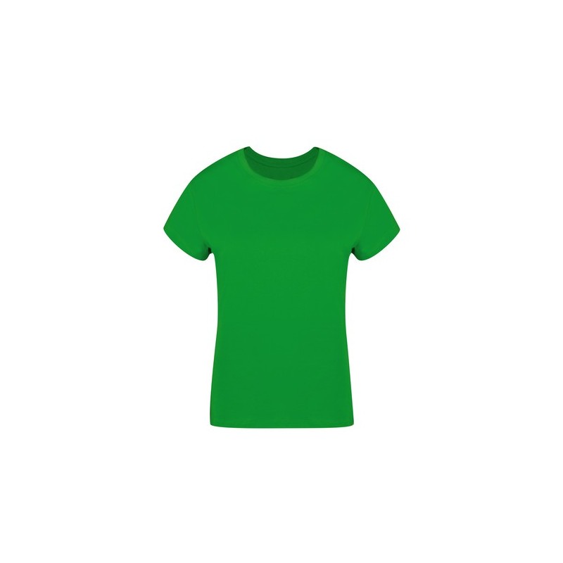 T-Shirt Femme Personnalisé 100% Coton Confort Optimal Seiyo Matières : coton Taille textile : M Couleurs : bleu marquage laser u