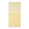 Fouta  et élégante personnalisée 140 gr/m² AGOURA Matières : coton recyclé Couleurs : jaune cadeau entreprise pas cher