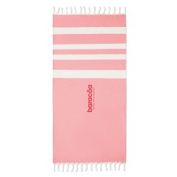 Fouta  et élégante personnalisée 140 gr/m² AGOURA Matières : coton recyclé Couleurs : rouge goodies personnalisé en stock