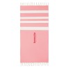 Fouta  et élégante personnalisée 140 gr/m² AGOURA Matières : coton recyclé Couleurs : rouge goodies personnalisé en stock