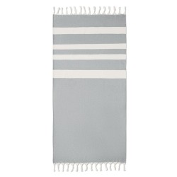 Fouta  et élégante personnalisée 140 gr/m² AGOURA Matières : coton recyclé Couleurs : pierre livraison express 24h 48h