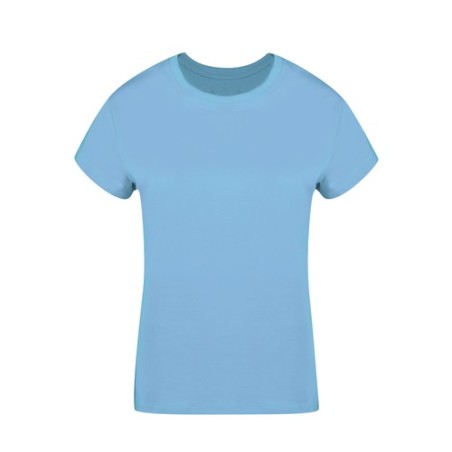 T-Shirt Femme Personnalisé 100% Coton Confort Optimal Seiyo Matières : coton Taille textile : XL Couleurs : bleu clair personnal