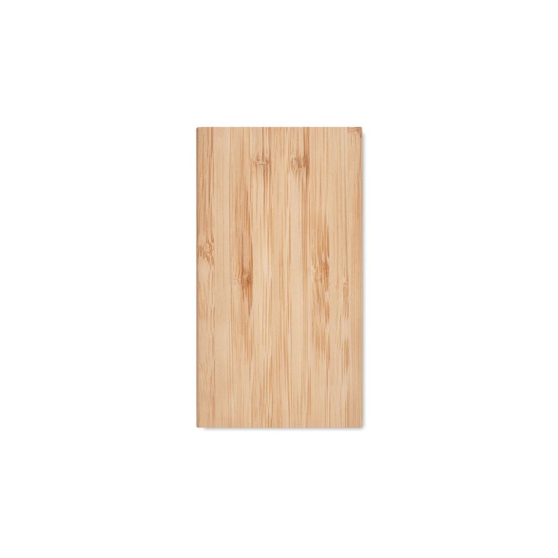 Powerbank solaire  personnalisée 4000 mAh - ARENA SOLAR Matières : bambou Couleurs : bois personnalisable avec votre logo