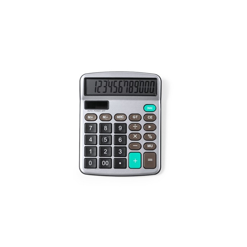 Calculatrice Personnalisée Éco-responsable avec Précision et Design Tueris pas cher Matières : aluminium Couleurs : gris