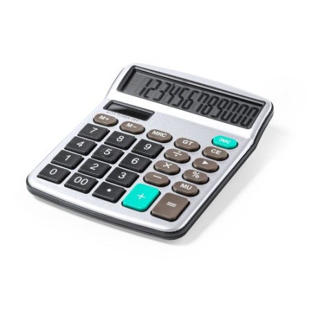 Calculatrice Personnalisée Éco-responsable avec Précision et Design Tueris pas cher Matières : aluminium Couleurs : gris cadeau 