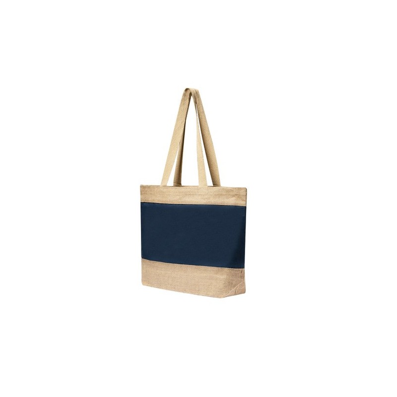 Sac de Plage Élégant et Résistant Personnalisé Raxnal Matières : coton Couleurs : bleu marine objet publicitaire robuste
