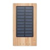 Powerbank solaire  personnalisée 4000 mAh - ARENA SOLAR Matières : bambou Couleurs : bois goodies publicitaire événementiel