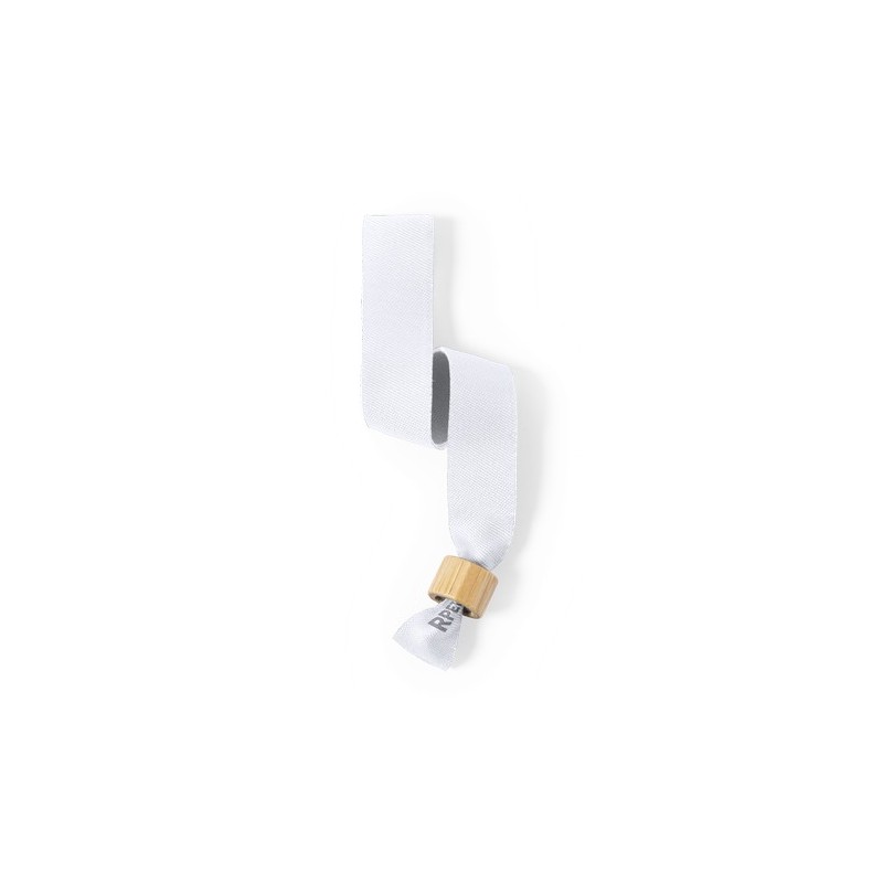 Bracelet Éco-responsable Personnalisé Événementiel - Broch Matières : bambou Couleurs : blanc objet promo petit budget