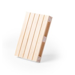 Sous-Verre Éco-Responsable Personnalisé en Bois Naturel - Palet Matières : bois cadeau entreprise pas cher
