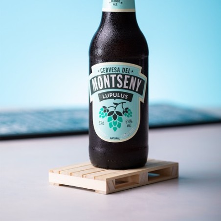 Sous-Verre Éco-Responsable Personnalisé en Bois Naturel - Palet Matières : bois impression haute définition