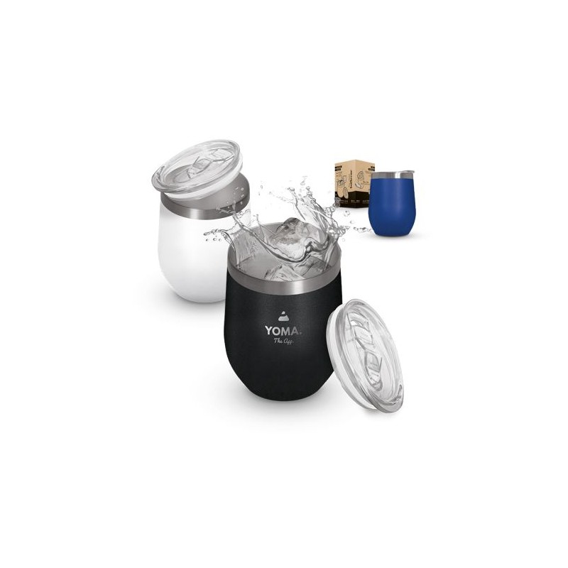 MUG ISOTHERME DOUBLE PAROI INOX AVEC COUVERCLE EN INOX RECYCLE