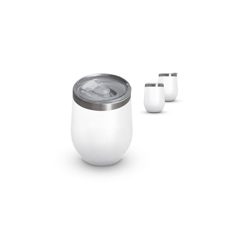 Mug Isotherme Double Paroi Éco-responsable en Inox avec Couvercle en Inox Recyclé - Personnalisable cadeau client original