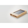 Powerbank solaire  personnalisée 4000 mAh - ARENA SOLAR Matières : bambou Couleurs : bois marquage laser ultra précis