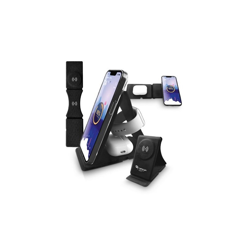 Chargeur Induction Éco-responsable 3 en 1 Pliable en rPET