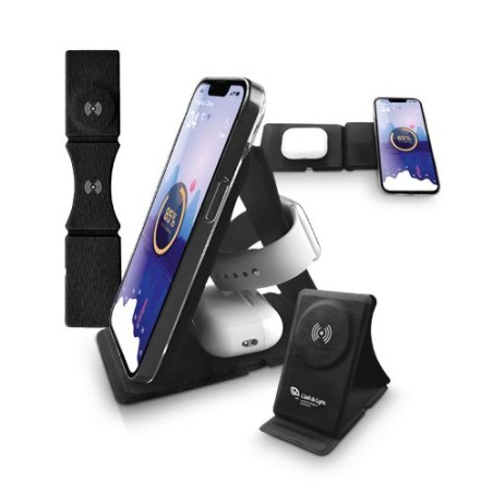 Chargeur Induction Éco-responsable 3 en 1 Pliable en rPET