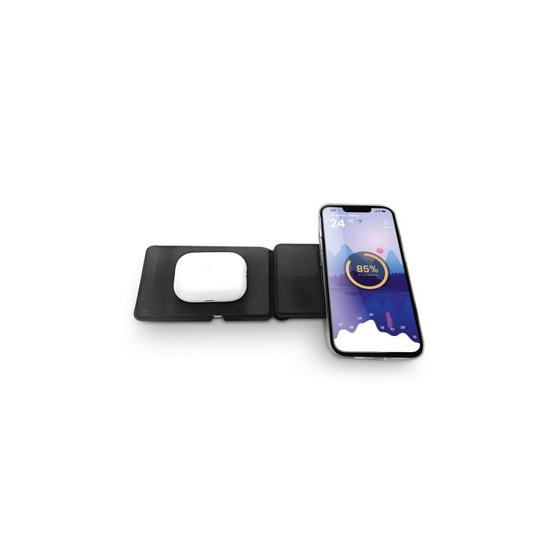 Chargeur Induction Éco-responsable 3 en 1 Pliable en rPET impression haute définition