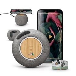 Enceinte Bluetooth 5W et chargeur à induction 15W personnalisé high-tech