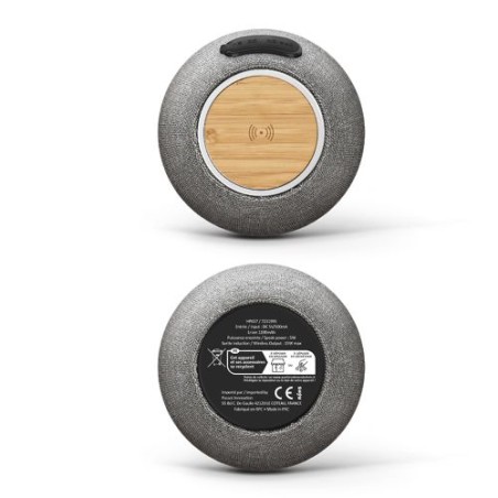 Enceinte Bluetooth 5W et chargeur à induction 15W personnalisé high-tech personnalisable avec votre logo